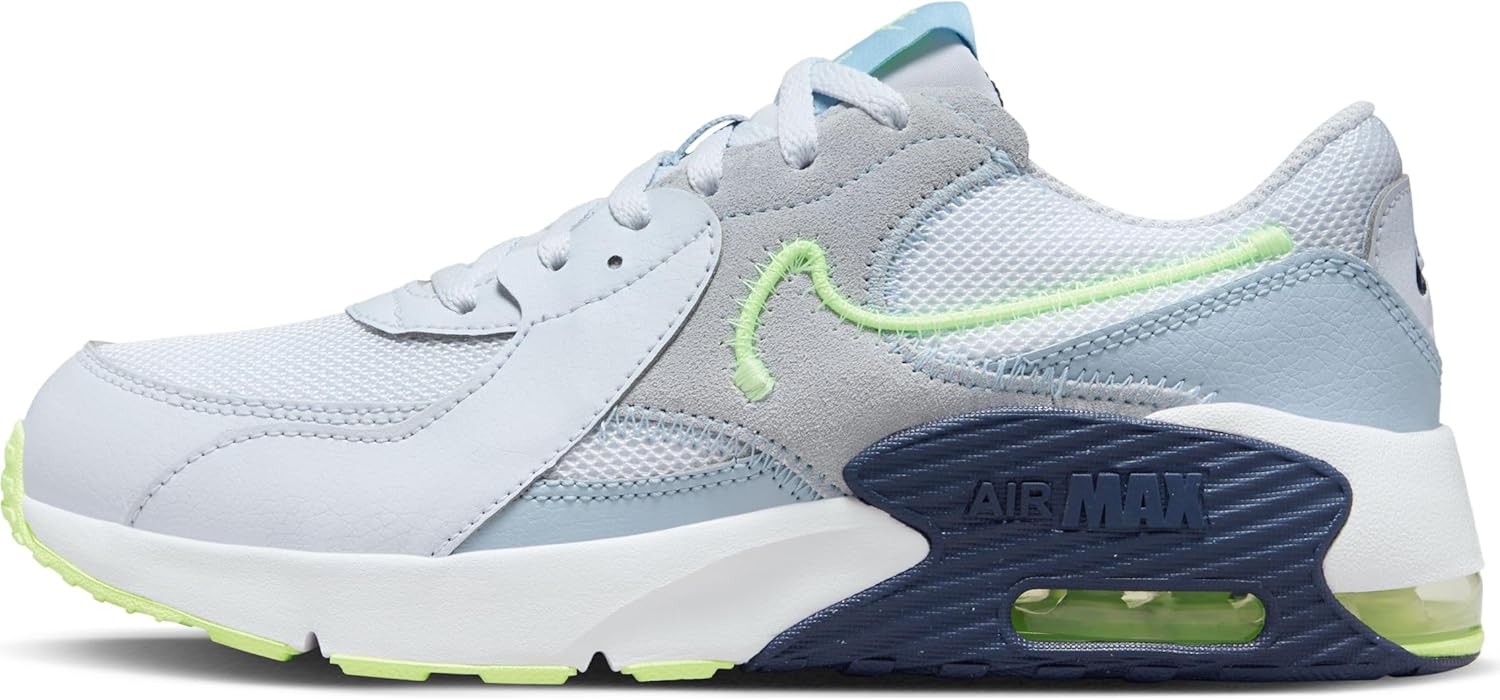 Bild von Nike Air Max Excee Gs Low Top Schuhe, Football Grey/Barely Volt-Lt Armory Blue, 35.5 EU