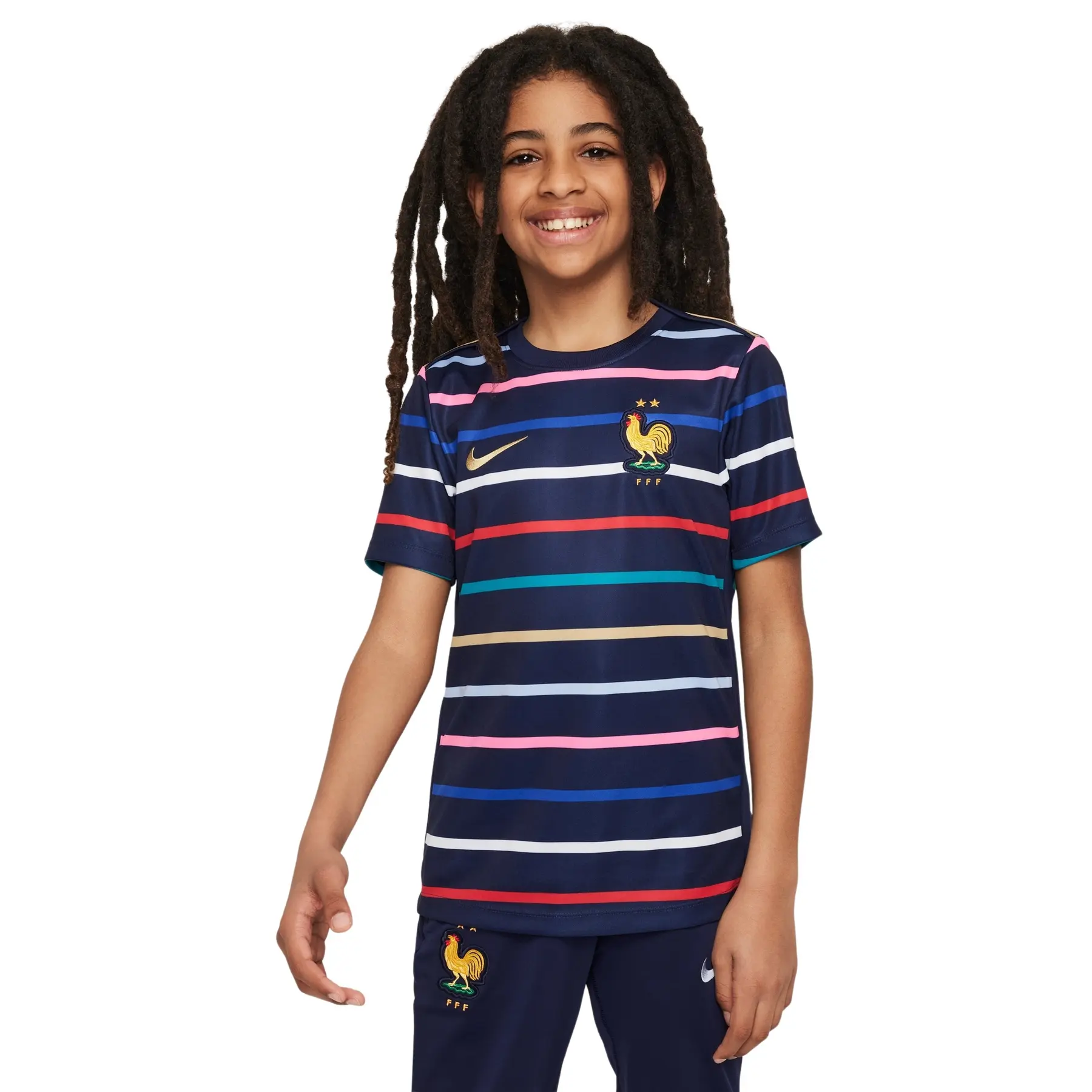 Bild von Aufwärmtrikot für Kinder Frankreich Dri-FIT Academy Pro Euro 2024