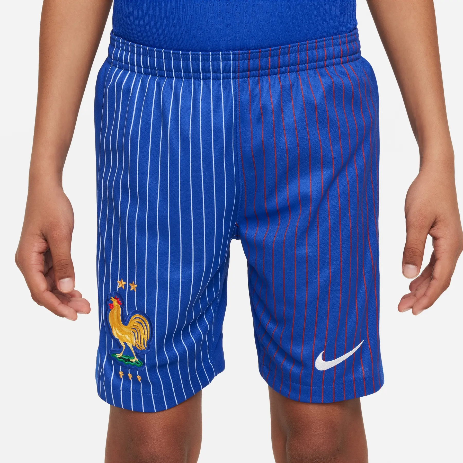 Bild von NIKE Frankreich Stadium Dri-FIT Auswärtsshorts 2024 Kinder 452 - bright blue/university red/white/white XL (158-170 cm)