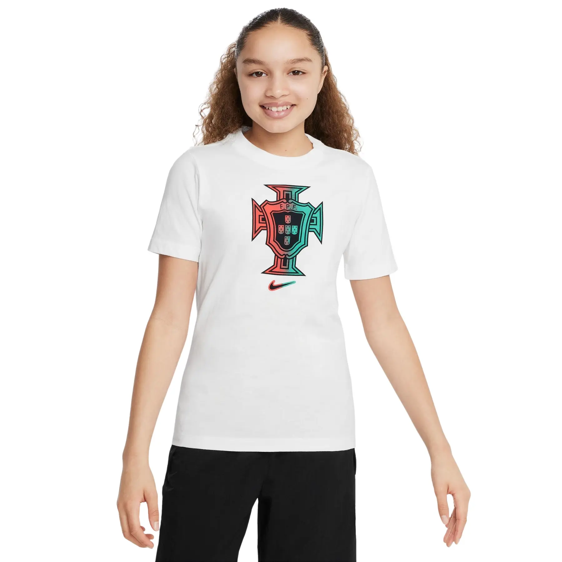 Bild von Nike Top Portugal Unisex Crest Tee, White, FZ0124-100, XS