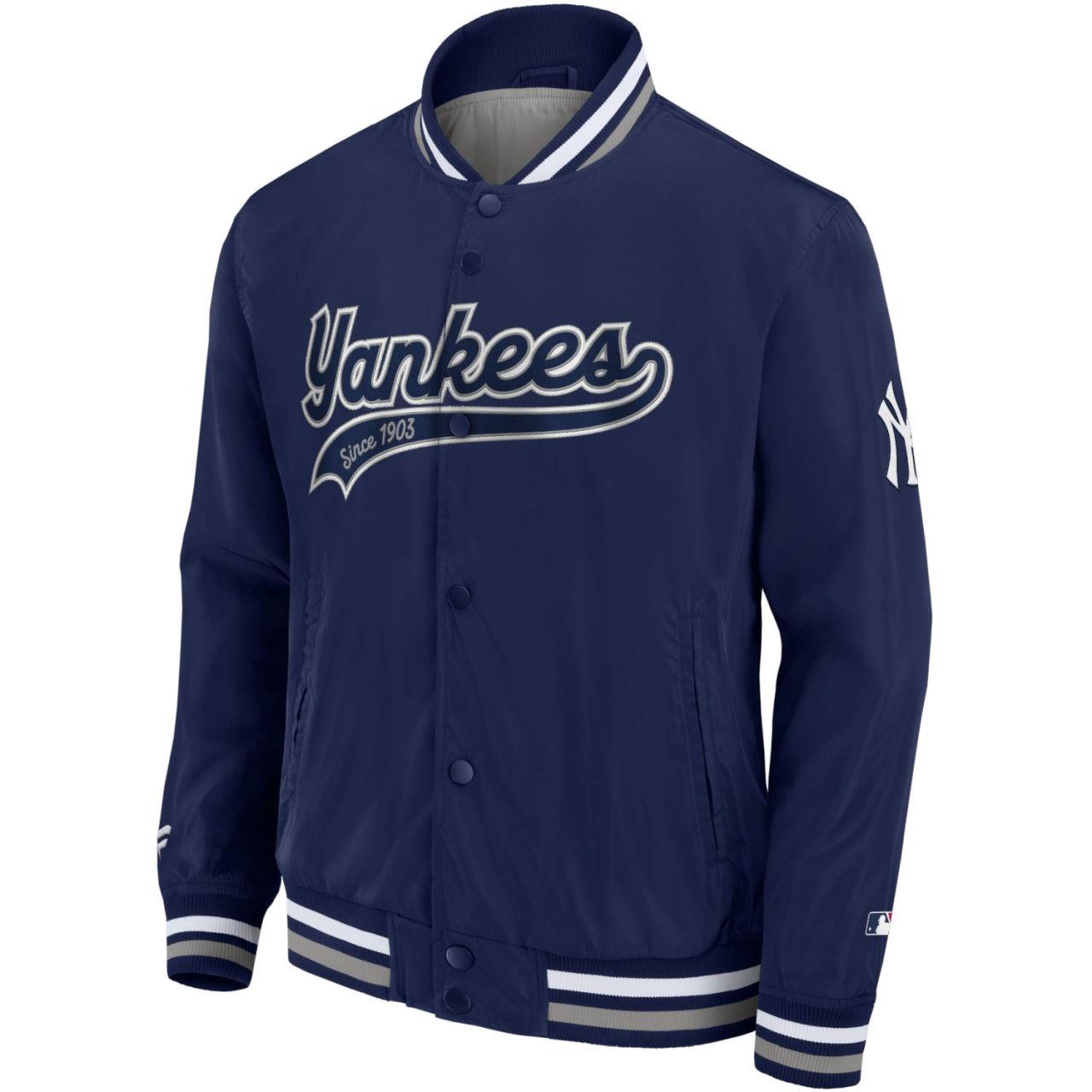 Bild von Fanatics, Herren, Jacke, New York Yankees MLB SATEEN College Jacke - L (L), Blau, L