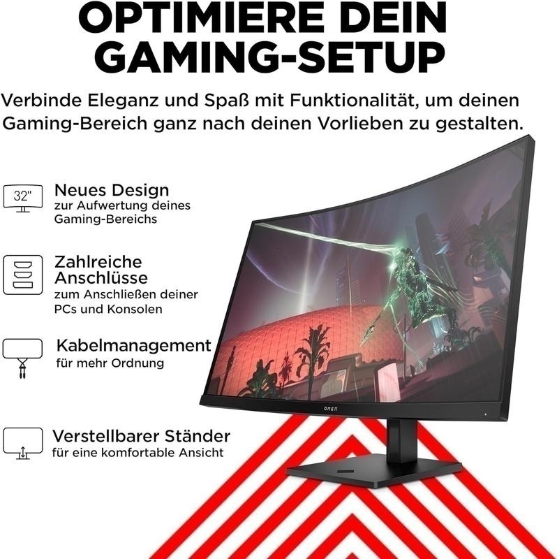 Bild von HP Omen 27k Gaming Monitor - 3840 x 2160 - 4K UHDOVP geöffnet - geöffnet