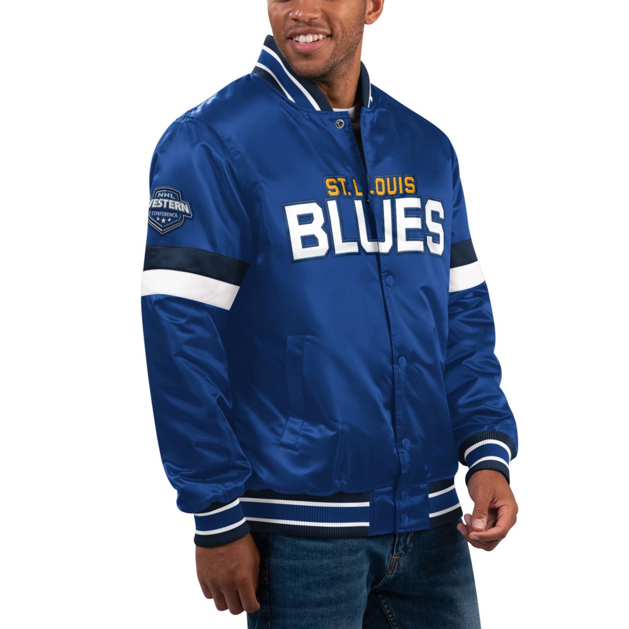 Bild von STARTER NHL St. Louis Blues HOMEGAME Varsity Satin Jacke