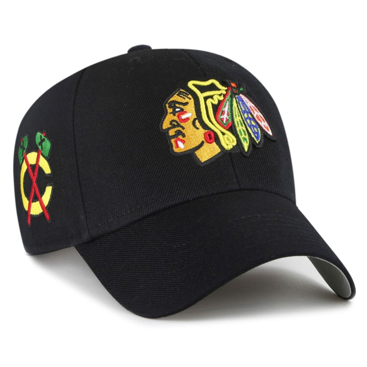 Bild von '47 Brand Baseball Cap '47 Brand NHL Chicago Blackhawks Sure Shot Snapback Cap 47 MVP Black (Basecap)