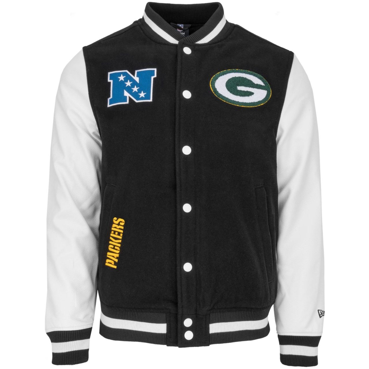 Bild von New Era, Herren, Jacke, Varsity NFL SIDELINE Jacke - Green Bay Packers - XL (XL), Schwarz, XL