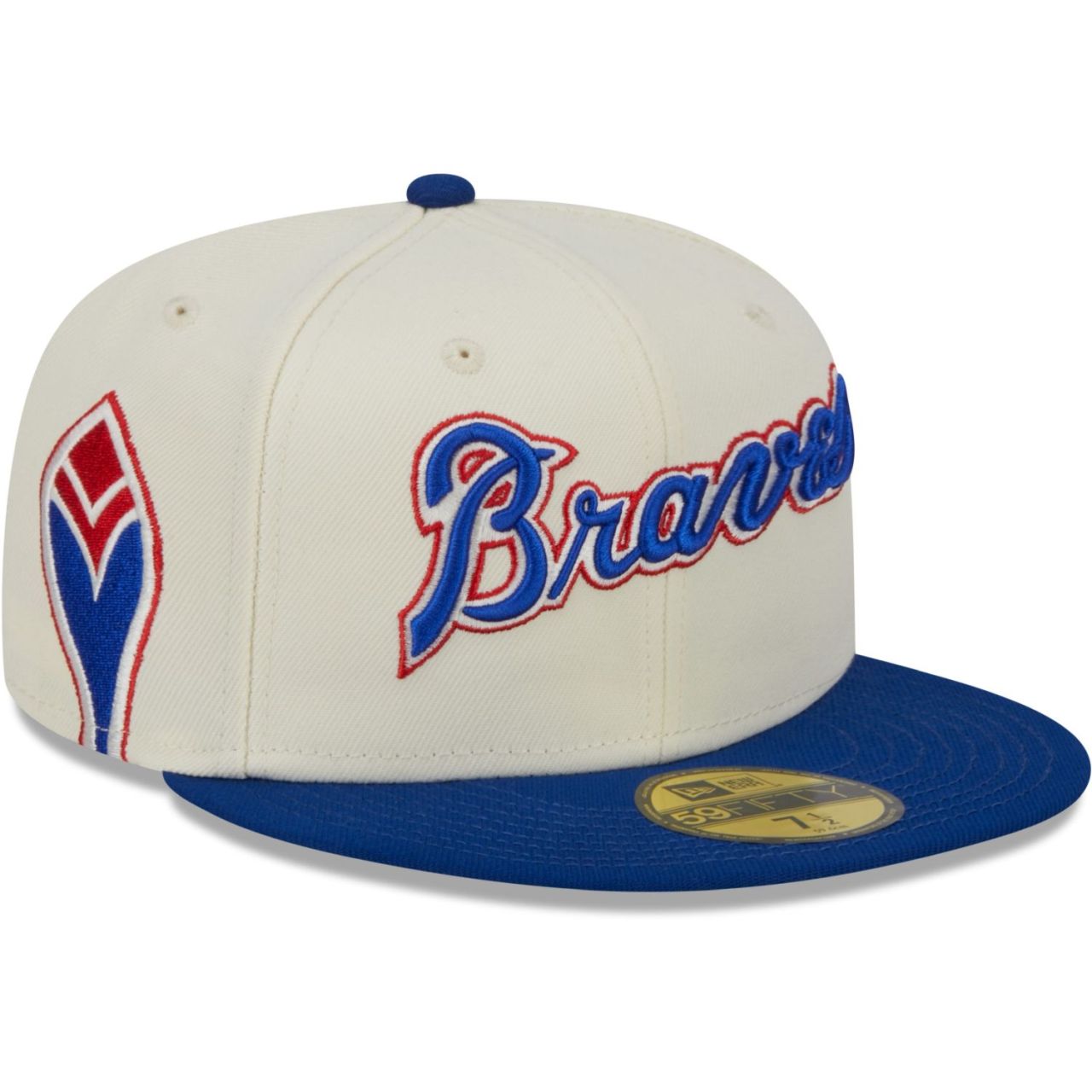 Bild von New Era, Herren, Cap, 59Fifty Fitted Cap - RETRO Atlanta Braves - 7, Beige, (7)