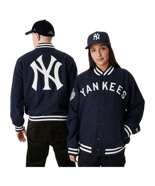 Bild von Herren Bomberjacke - MLB Patch Varsity Jacket NY Yankees - Navy,S,Blau