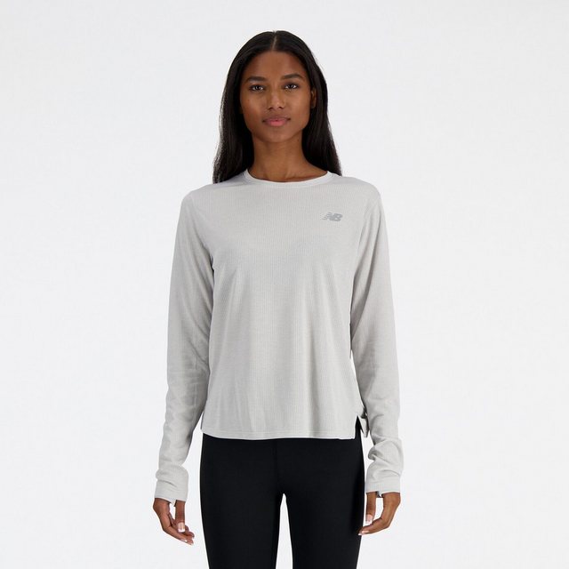 Bild von New Balance Athletics Long Sleeve Damen (Hellgrau S ) Laufshirts