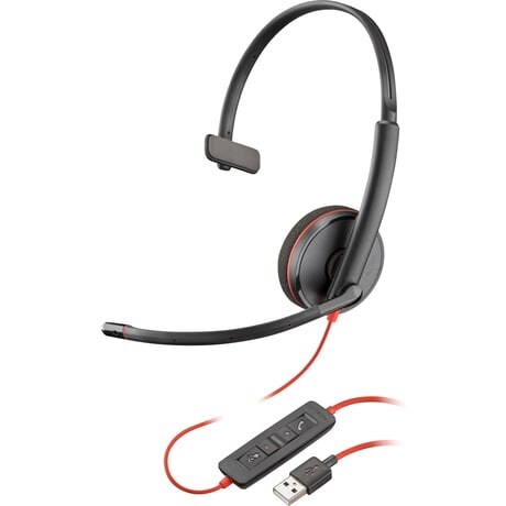 Bild von Poly Blackwire C3210 USB-A (Kabelgebunden, USB-A), Office Headset, Schwarz