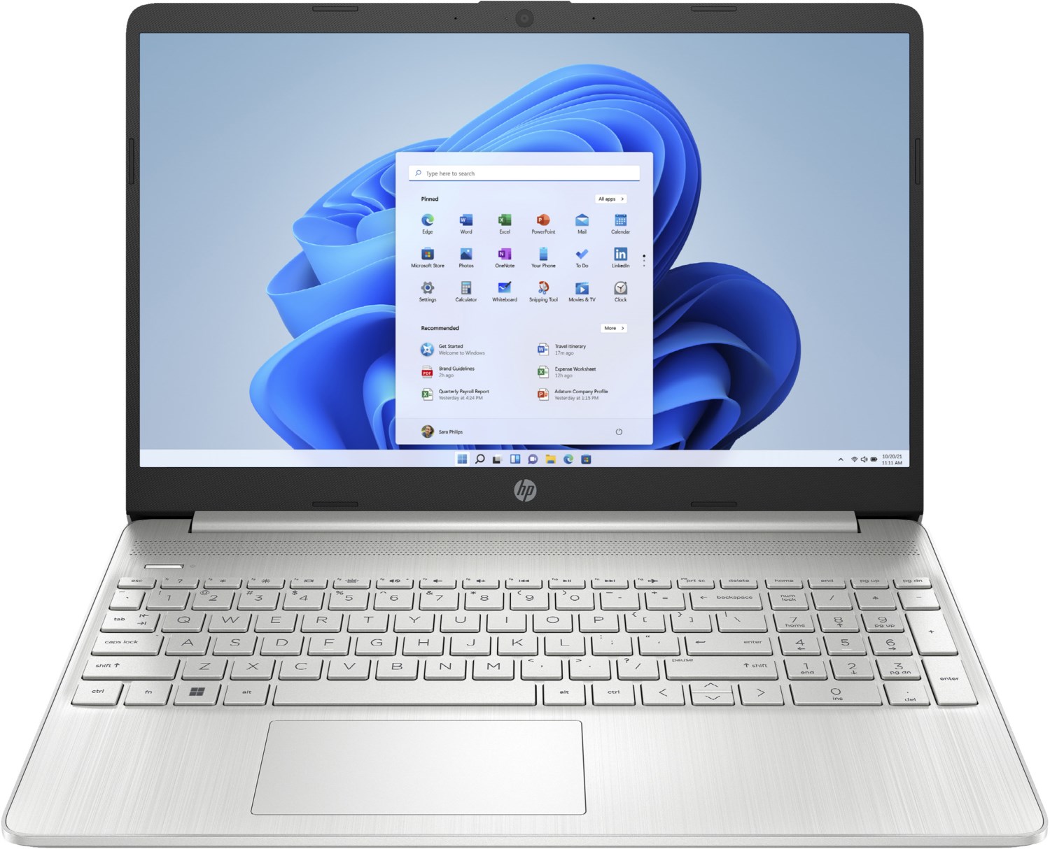 Bild von HP 15s-eq2677ng AMD Ryzen 7 5700U Laptop 39,6 cm (15.6) Full HD 16 GB DDR4-SDRAM 1 TB SSD Wi-Fi 5 (802.11ac) Windows 11 Home Silber (92Q74EA#ABD)
