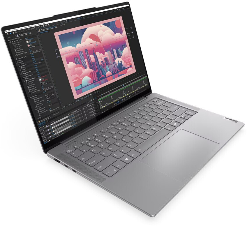 Bild von Lenovo Yoga Pro 7 14AHP9 AMD Ryzen 7 8845HS Laptop 36,8 cm (14.5) WQXGA 16 GB LPDDR5x-SDRAM 512 GB SSD Wi-Fi 6E (802.11ax) Windows 11 Home Grau (83E3001BGE)