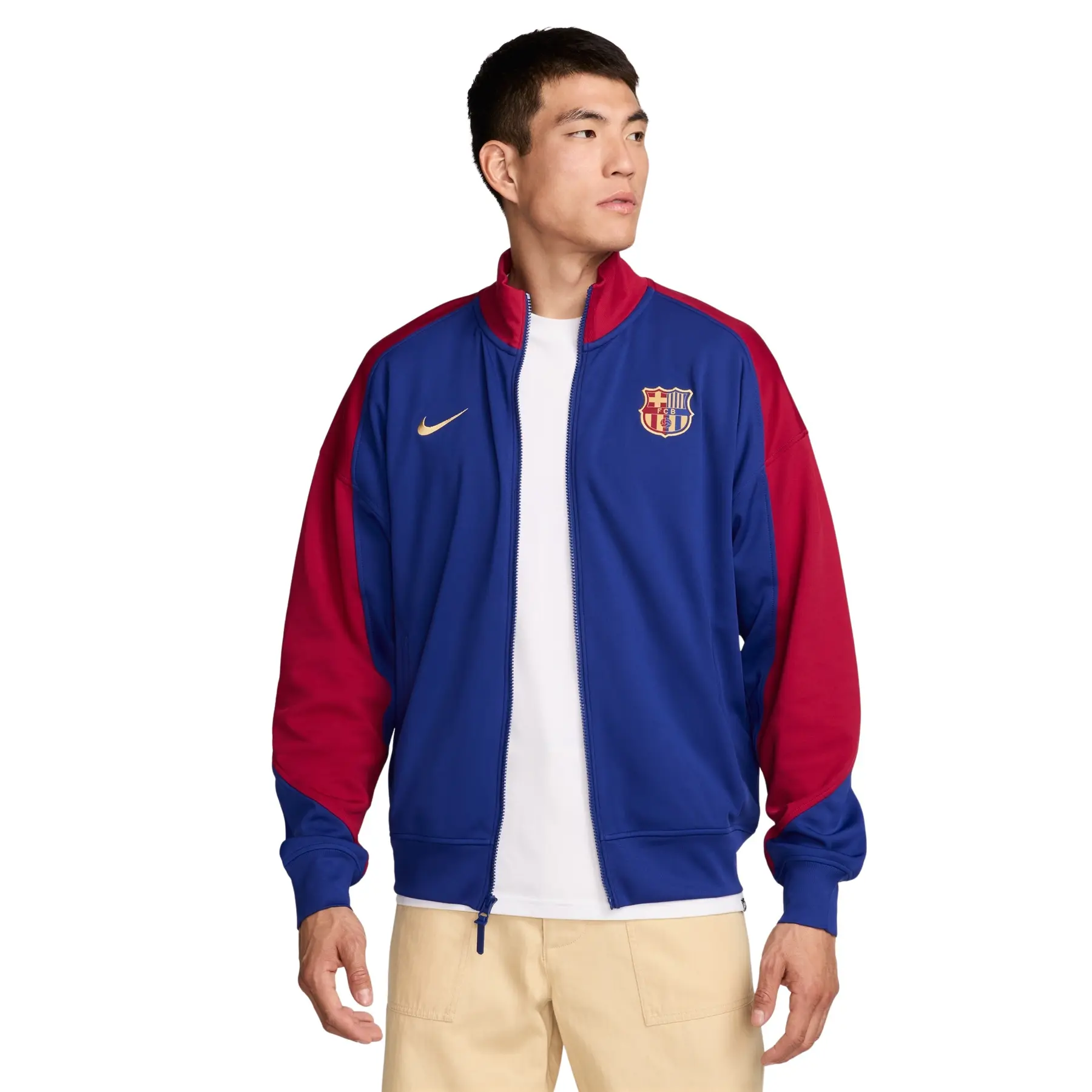 Bild von NIKE FC Barcelona Academy Pro Dri-FIT Heim Fußballjacke Herren 455 - deep royal blue/noble red/club gold L