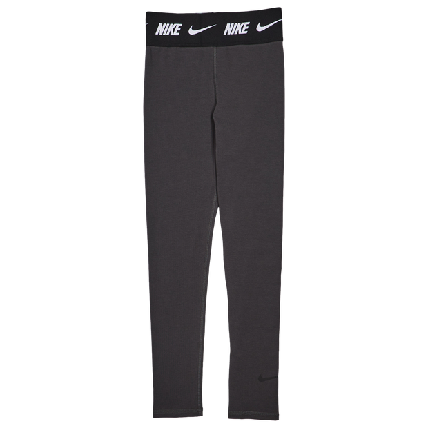 Bild von Nike Favourites Futura High Waist Unisex Leggings - Grau - Größe: 147 - 158 CM - Baumwoll-Jersey - Foot Locker