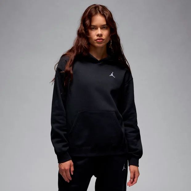Bild von Jordan Brooklyn Damen Kapuzenpullover - Schwarz - Größe: L - Baumwoll-Jersey - Foot Locker