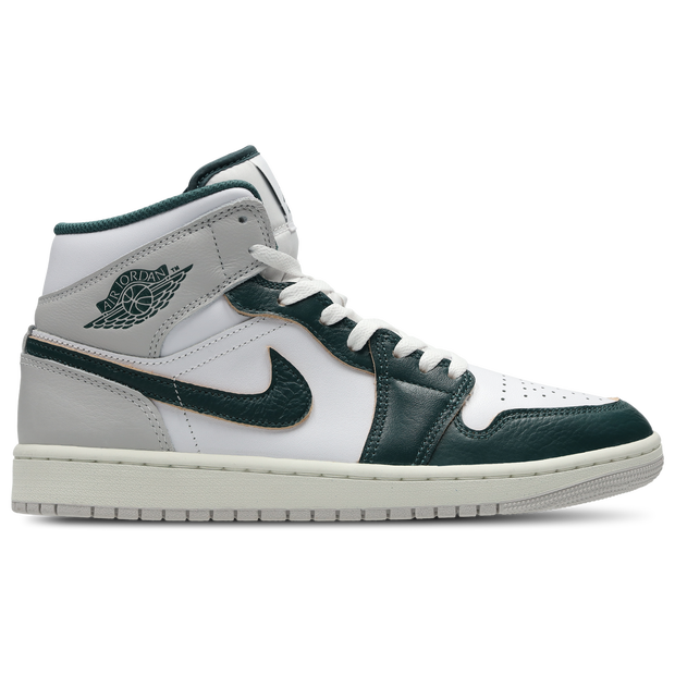 Bild von Jordan 1 Mid Herren Schuhe - Weiß - Größe: 40.5 - Leder, Synthetik - Foot Locker
