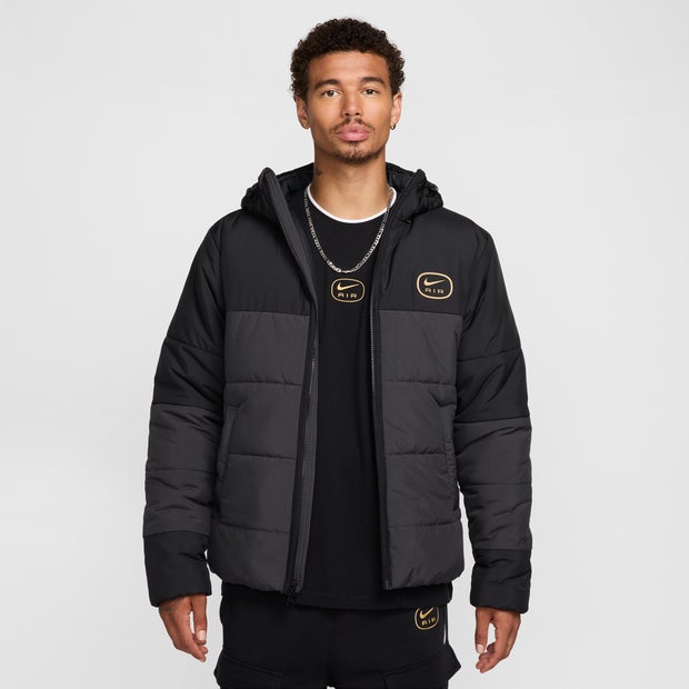 Bild von NIKE Sportswear Swoosh Air Synthetic Fill Steppjacke Herren 010 - black/anthracite/metallic gold M