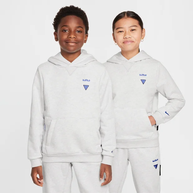 Bild von Nike LeBron Unisex Kapuzenpullover - Grau - Größe: 147 - 158 CM - Baumwoll-Jersey - Foot Locker