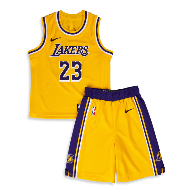Bild von Nike NBA Unisex Trainingsanzüge - Gelb - Größe: 104 - 110 CM - Poly Mesh - Foot Locker