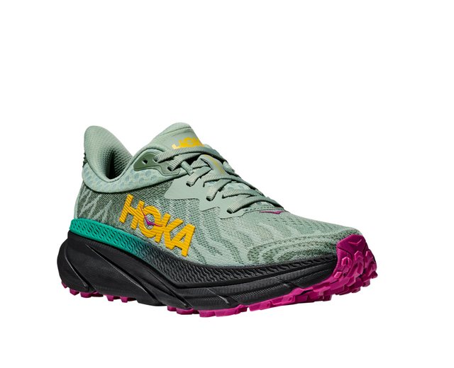 Bild von hoka challenger 7 trailrunning schuhe grun schwarz pink women