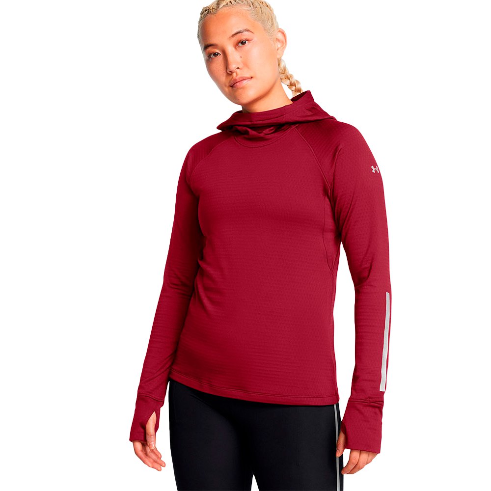 Bild von UNDER ARMOUR Launch Balaclava Lauf-Hoodie Damen 625 - cardinal/reflective XS