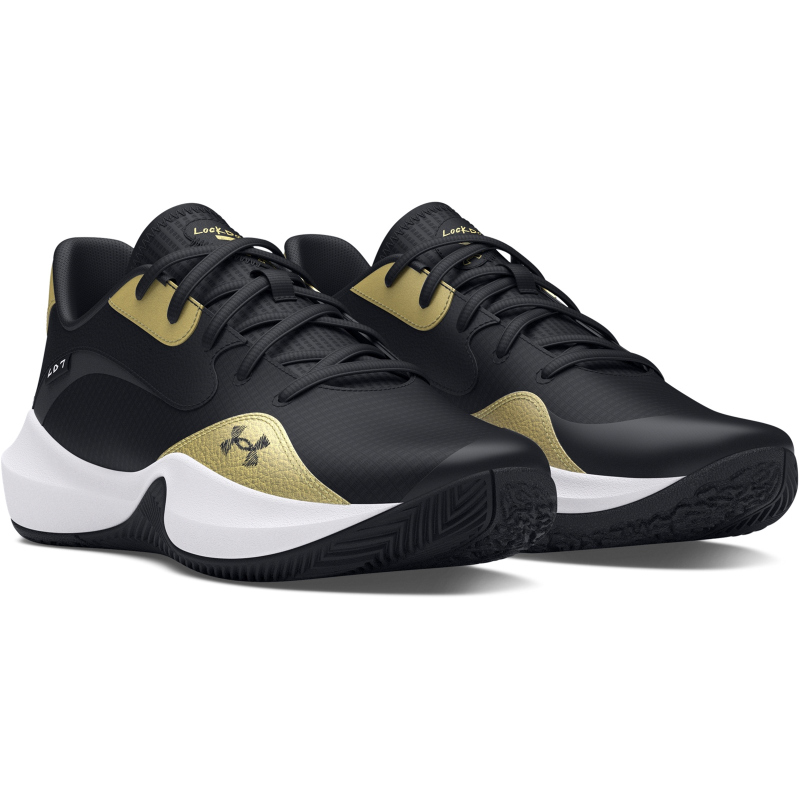 Bild von UNDER ARMOUR Lockdown 7 Low Basketballschuhe 001 - black/metallic gold/black 47.5