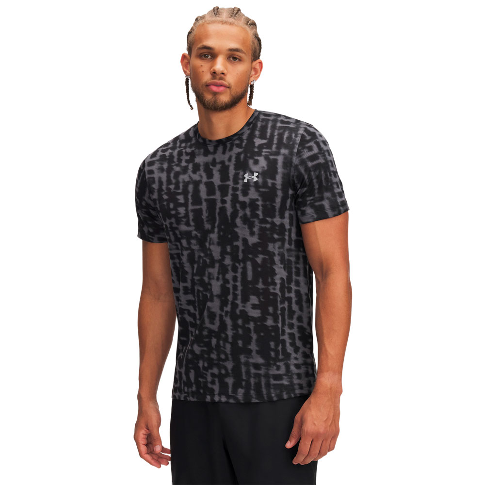 Bild von Under Armour Launch Printed Short Sleeve T-shirt Grau L Mann