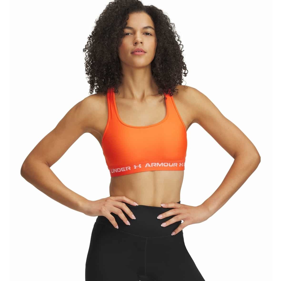 Bild von Under Armour Crossback Mid Bra Damen Sport BH (Rot S) Sport-BHs