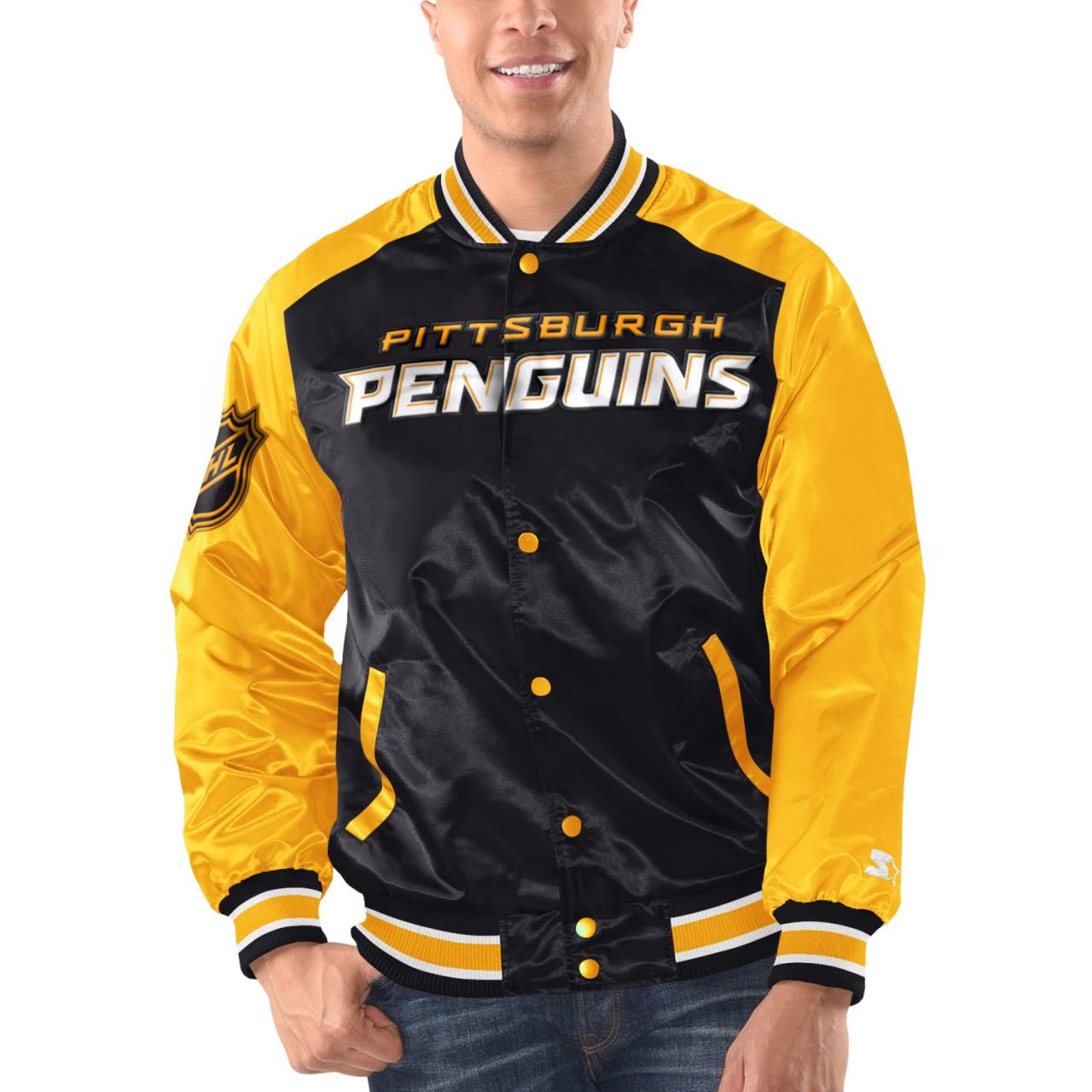 Bild von STARTER NHL Pittsburgh Penguins RENEGADE Satin Jacke
