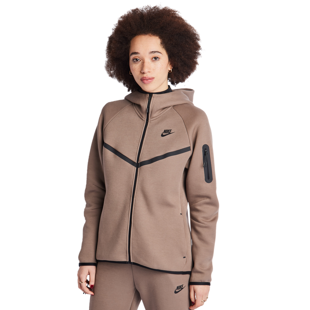 Bild von Nike Tech Fleece Damen Kapuzenpullover - Braun - Größe: L - Foot Locker