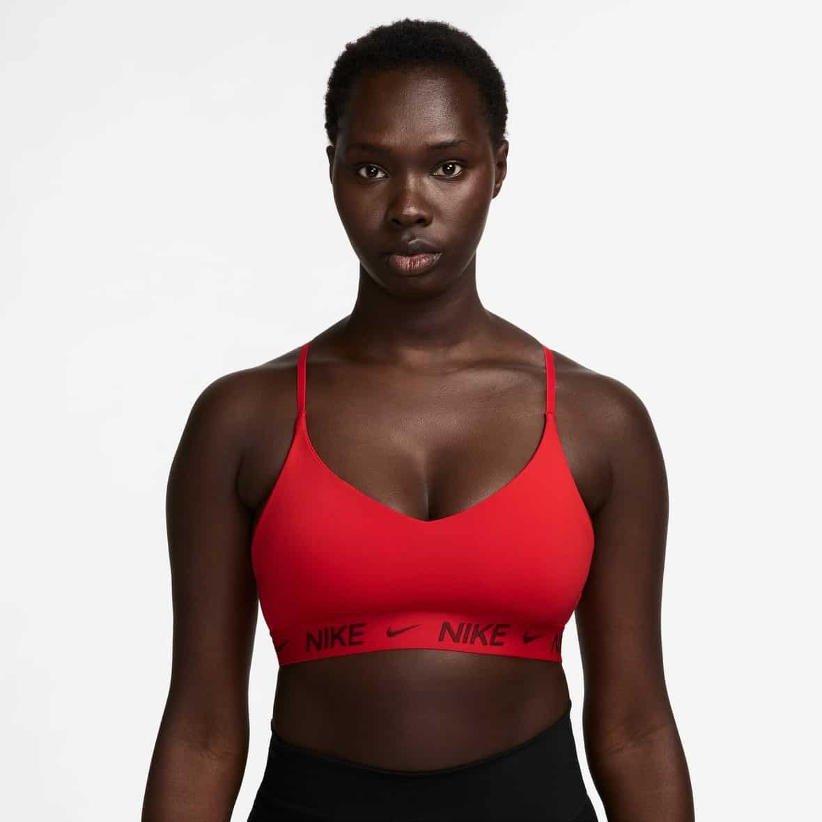 Bild von Nike W NK Dri-Fit Indy Light Support Bra Damen (Rot XL) Laufbekleidung