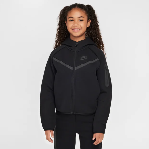 Bild von Nike Tech Fleece Unisex Kapuzenpullover - Schwarz - Größe: 147 - 158 CM - Foot Locker