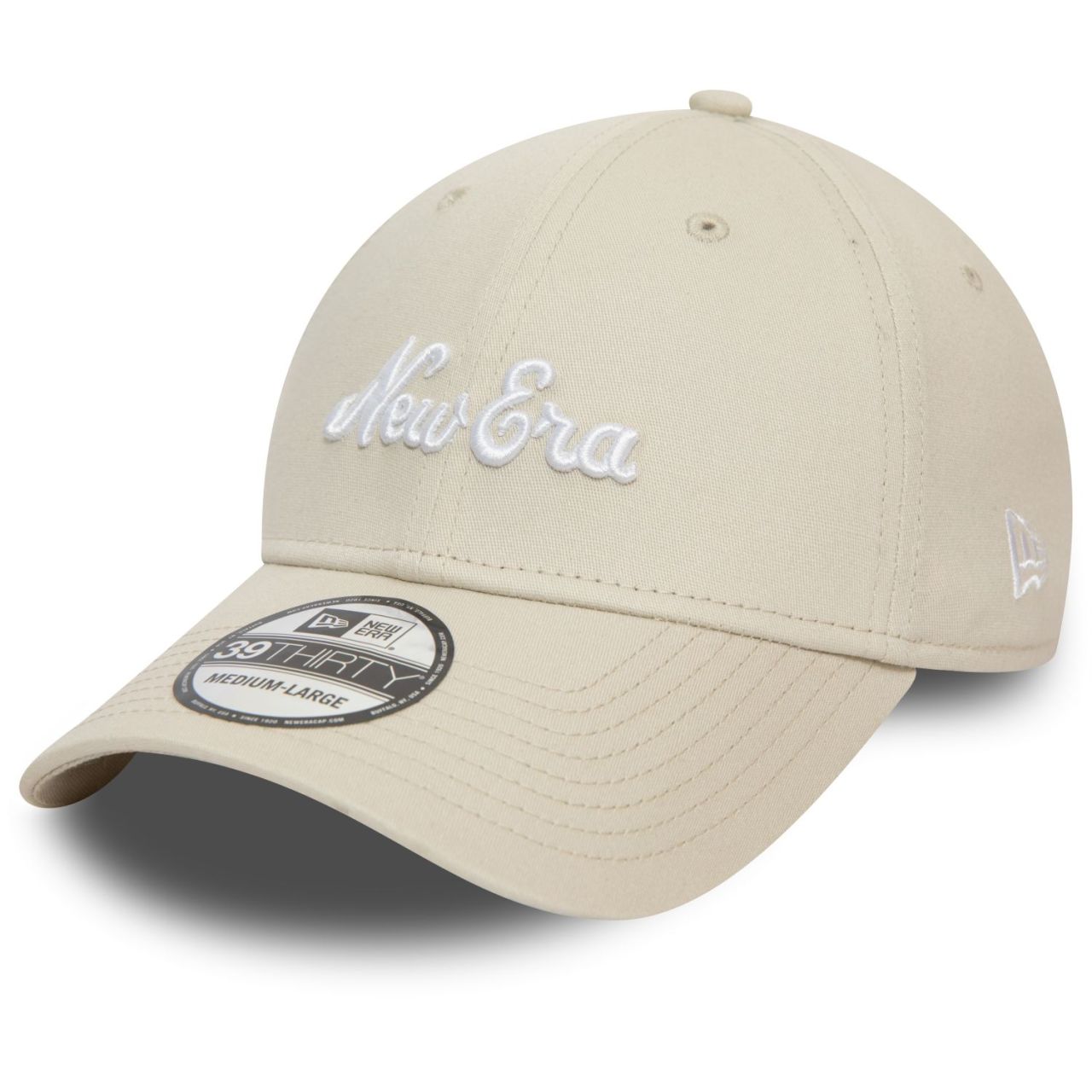 Bild von New Era, Herren, Cap, 39Thirty Stretch Cap - BRAND SCRIPT stone beige - S/, Beige, (M)