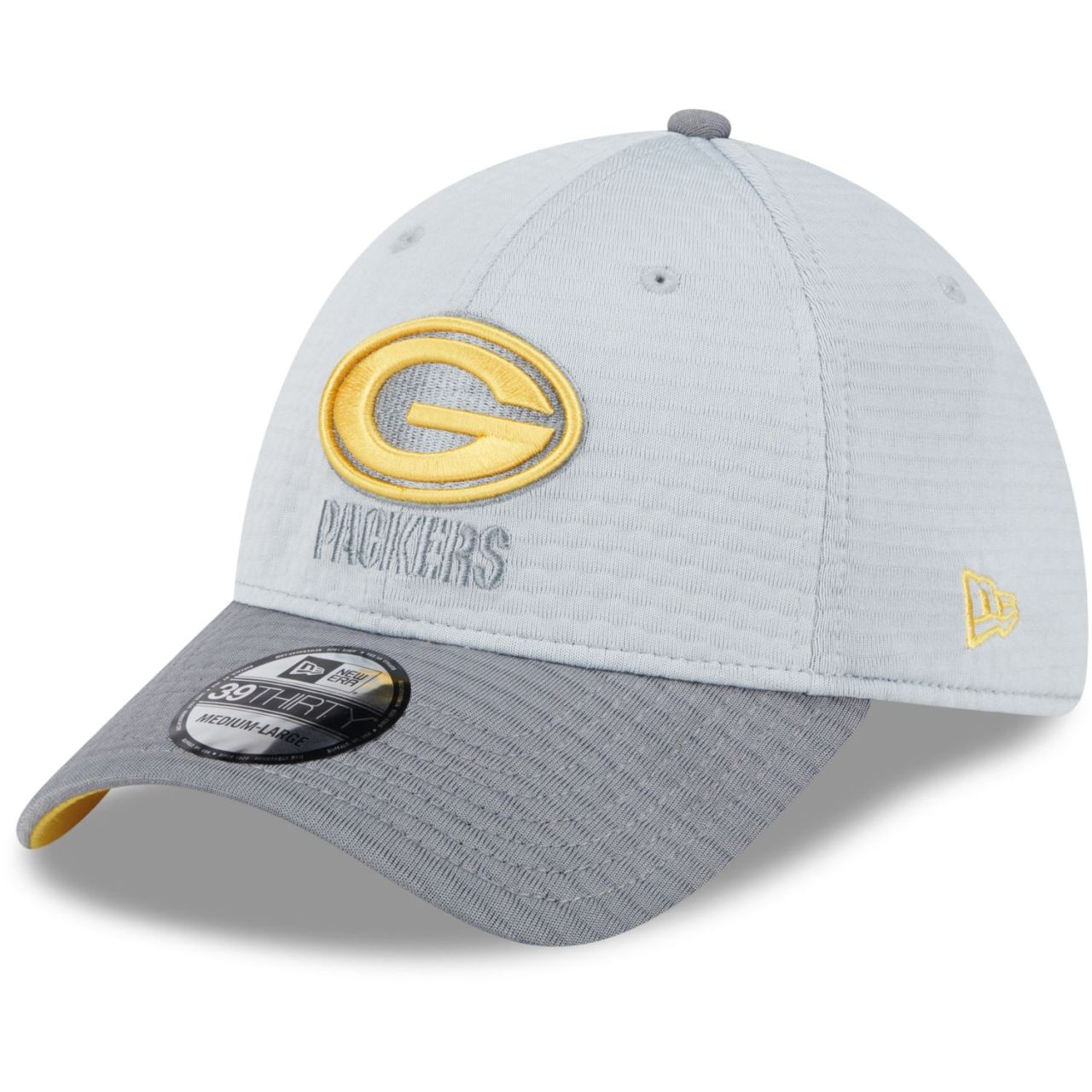 Bild von New Era, Herren, Cap, 39Thirty Cap - TRAINING 2024 Green Bay Packers - M/L, Grau, (L)