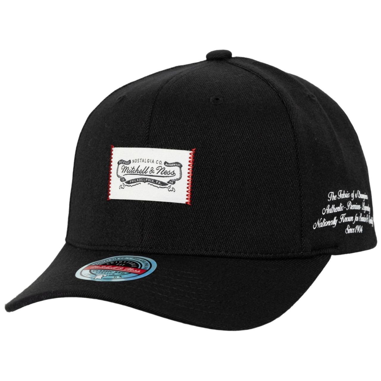 Bild von Mitchell & Ness, Herren, Cap, Snapback Stretch Cap - Brand Logo Patch, Schwarz, (One Size)
