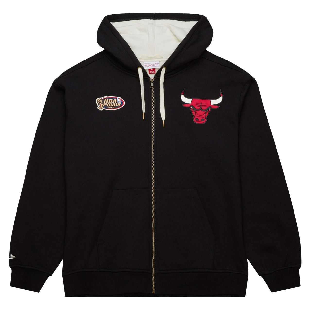 Bild von Mitchell & Ness, Herren, Pullover, Fleece Zip Hoody - NBA 2.0 Chicago Bulls - L, Schwarz, (L)