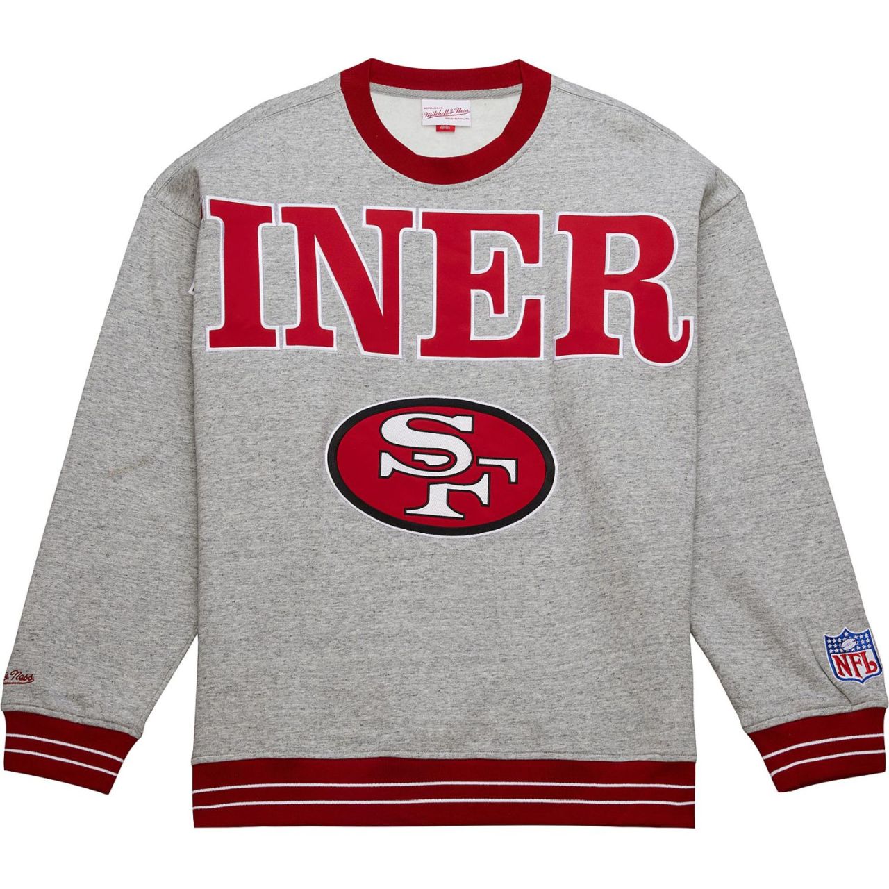 Bild von Mitchell & Ness, Herren, Pullover, SATIN Pullover San Francisco 49ers - M, Grau, (M)
