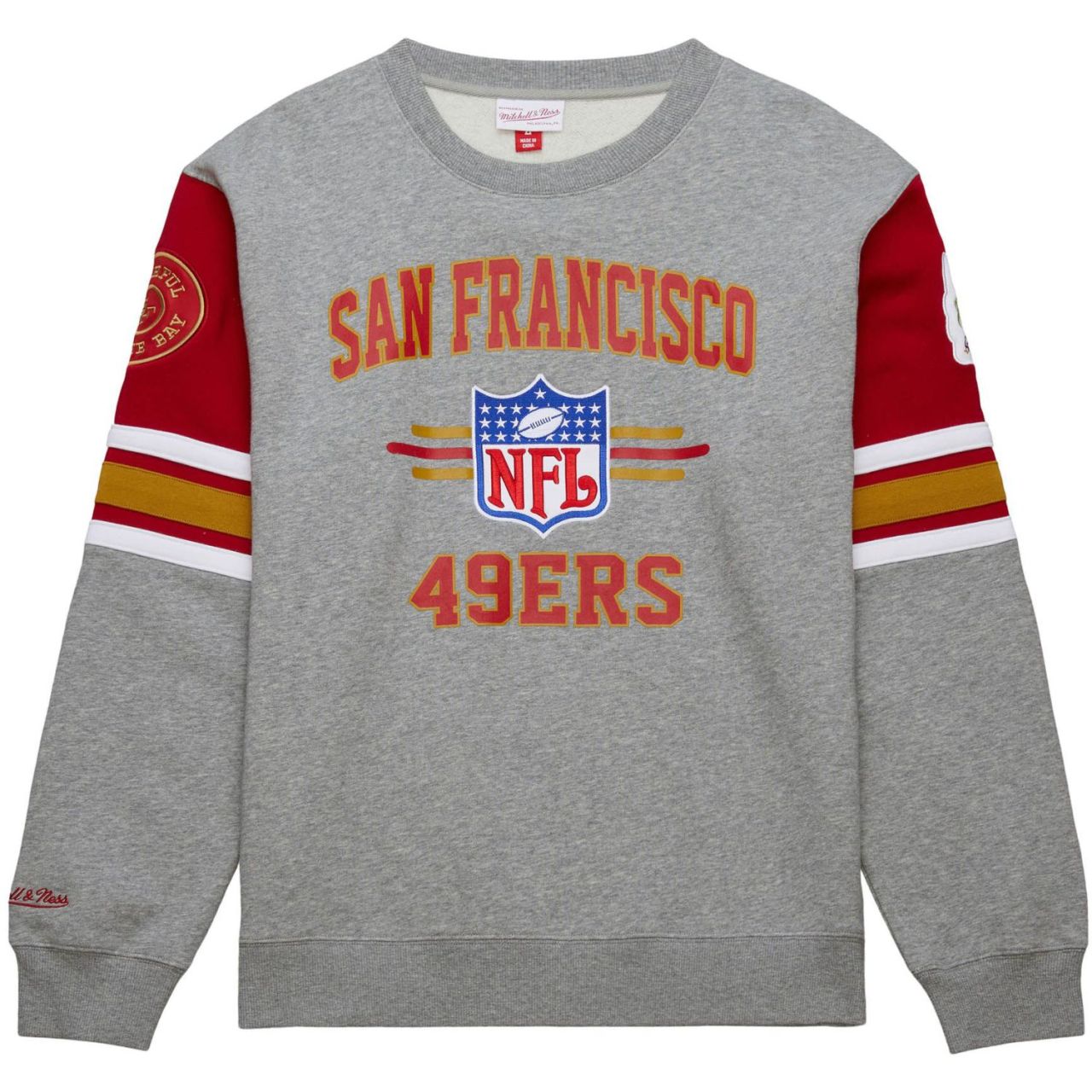 Bild von Mitchell & Ness, Herren, Pullover, Fleece 4.0 Pullover San Francisco 49ers - S, Grau, (S)