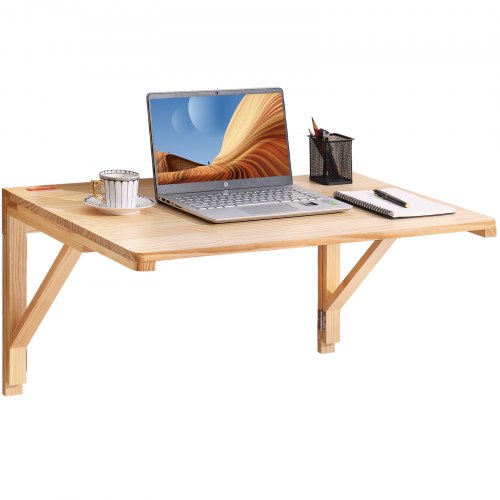 Bild von VEVOR Klapptisch Wandtisch 80,01 x 59,89 x 43,79 cm, Klappbar Küche Wandklapptisch Wandschreibtisch, Tisch für Studentenwohnheim Wohnzimmer Schlafzimmer Stabil Khaki Spanplatte 45,36 kg Tragfähigkeit