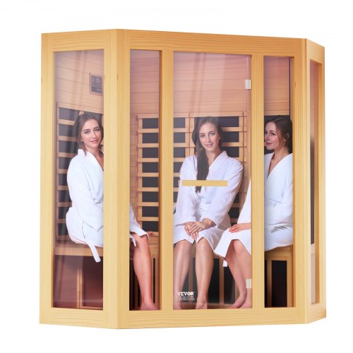 Bild von VEVOR Infrarotkabine Infrarotsauna Wärmekabine Saunakabine 3-4 Personen 2470W