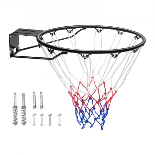 Bild von VEVOR Basketballkorb Hangring Basketballring 485 mm, Basketball Basketballring Netz 595 x 485 x 120 mm Qualität-und Sicherheitsgeprüft Indoor & Outdoor, Universal Stabiler Basketballkorb Orange