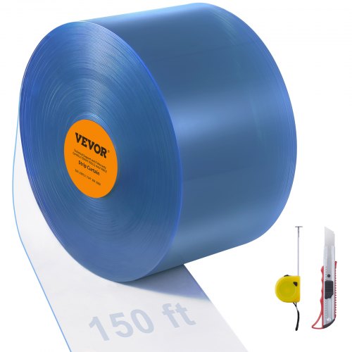 Bild von VEVOR 2500x30,5cm Streifenvorhang Lamelle Lamellenvorhang PVC Meterwaren 3mm