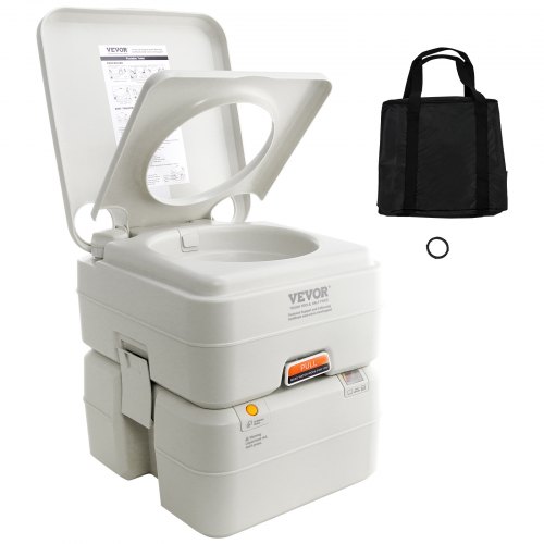 Bild von VEVOR Campingtoilette Mobile Toilette 20 + 12 L, Tragbare Campingtoilette mit Druckspüldesign 390x345x390 mm Reisetoilette Nottoilette Weiße Toiletten 199,6 kg Gewichtstragfähigkeit Wohnmobiltoilette