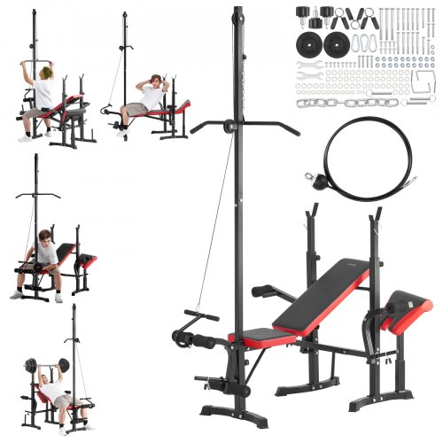 Bild von VEVOR Hantelbank Sit-Up-Bank Trainingsbank Einstellbar 272kg Ganzkörpertraining