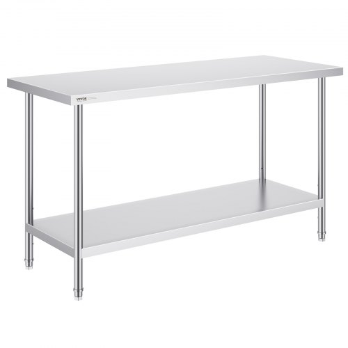 Bild von VEVOR Arbeits- und Vorbereitungstisch Edelstahl Küchentisch 610x1524mm Hotel