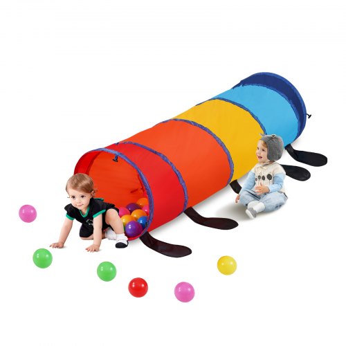 Bild von VEVOR Spieltunnelzelt Kleinkinder 1540x1385x460mm buntes Pop-Up-Raupen-Kriechtunnel, zusammenklappbares Geschenk für Jungen und Mädchen, Kriechtunnel für drinnen und draußen, mehrfarbig