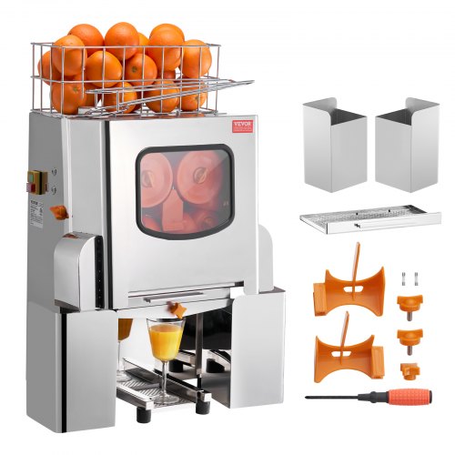 Bild von Vevor Kommerzielle Orangensaftpresse, 120W automatischer Saftextraktor, Edelstahl-Orangenpresse 20 Orangen/Minute