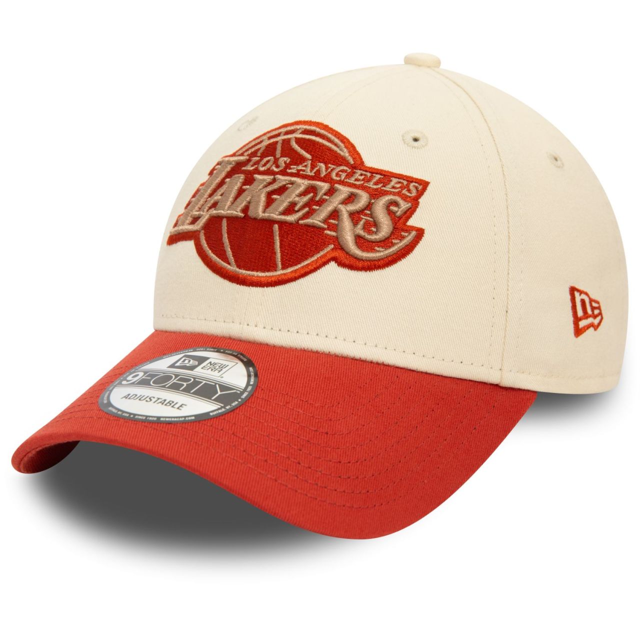 Bild von New Era, Herren, Cap, Basecap Colour Block 9FORTY LA - Rot und Cremeweiss, Beige