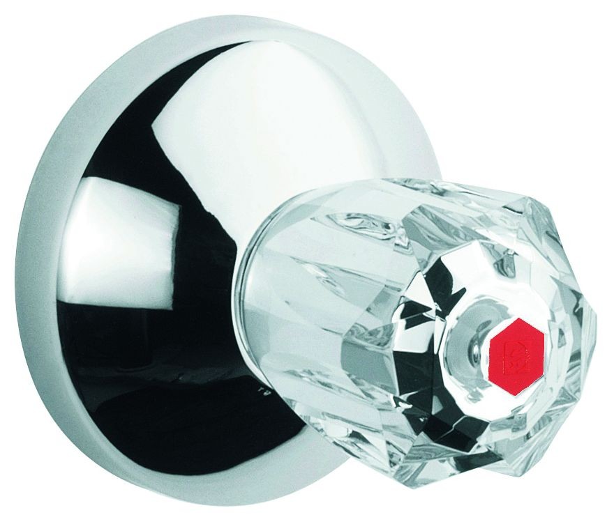 Bild von GROHE UP-Ventil-Oberbau Atlanta 19831 T:20-80mm Brillant-Griff Mark. rot chrom 19831000