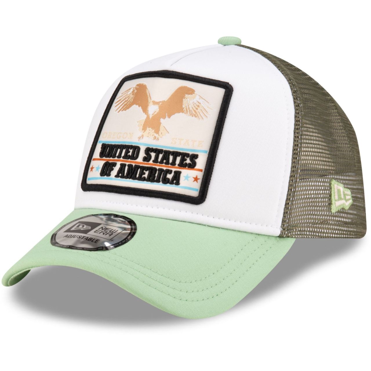Bild von New Era, Herren, Cap, Adjustable A-Frame Trucker Cap - USA EAGLE, Mehrfarbig