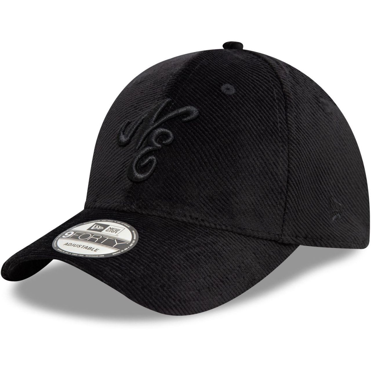 Bild von New Era, Herren, Cap, 9Forty Strapback Cap - Kord Brand Logo Schwarz, Schwarz